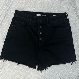 Black Denim Shorts